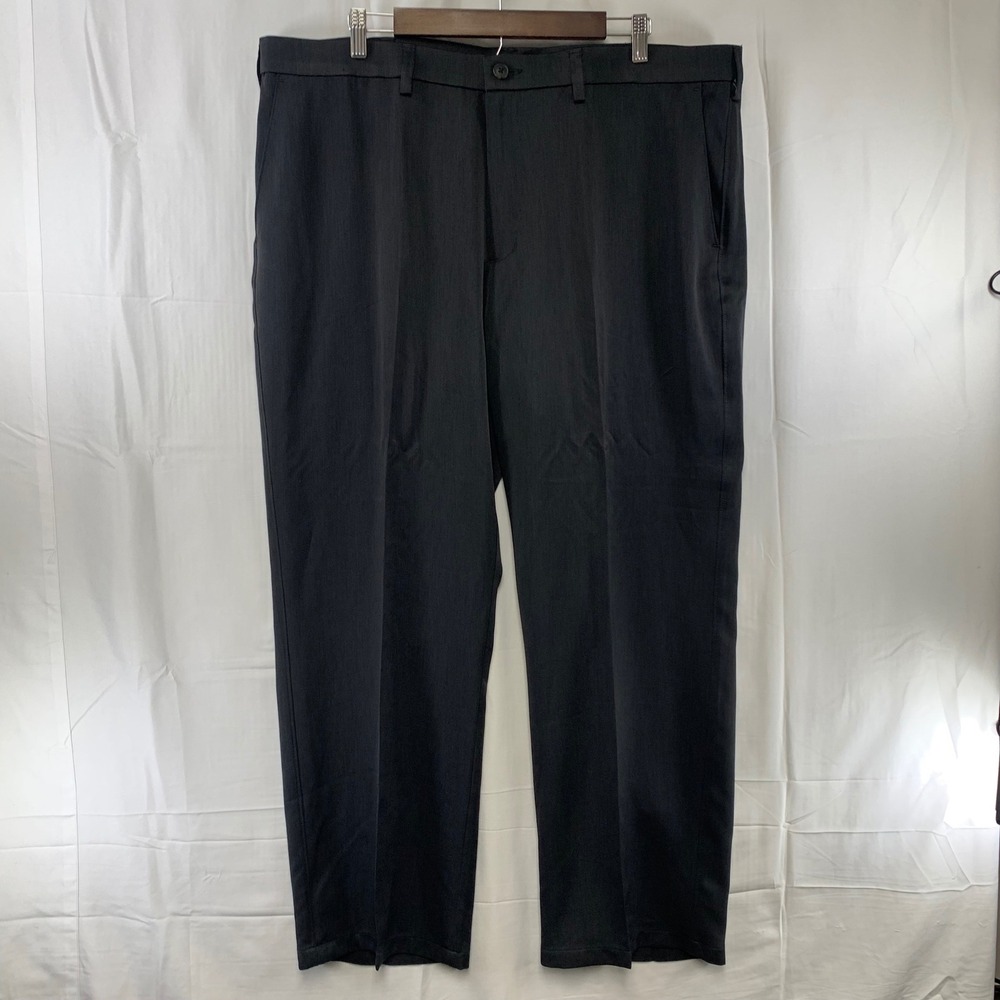Haggar H26 Performance Slacks Mens 42x29 Dark Gray Classic Fit‎ Dress Pants